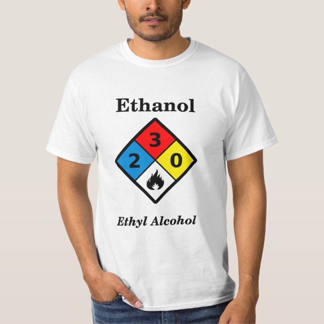 Ethanol MSDS Label T-Shirt (Front)
