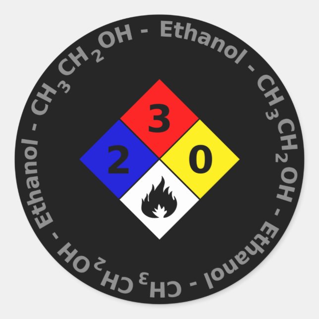 Ethanol MSDS Sticker (Front)