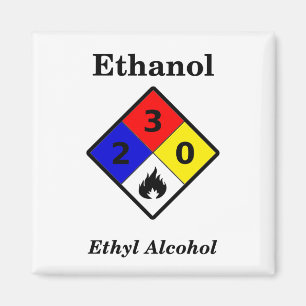 Ethanol MSDS Warning Symbol Magnet