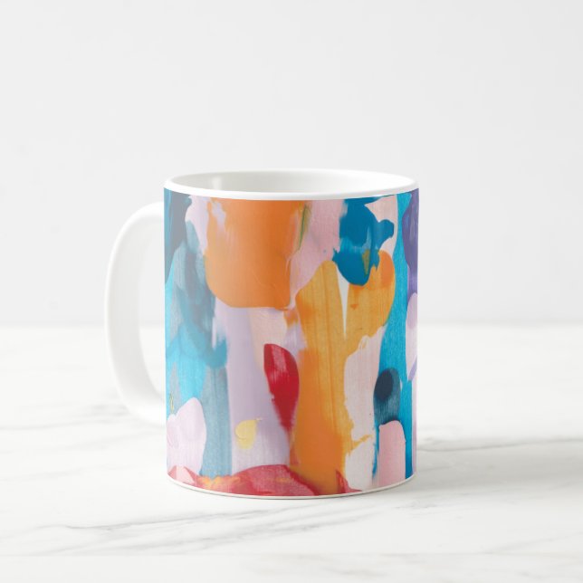 Ethan's scrape art coffee mug (Front Left)