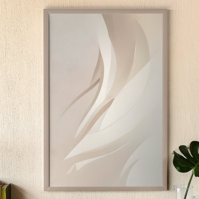 Ethereal Abstract Art Beige Poster (Creator Uploaded)