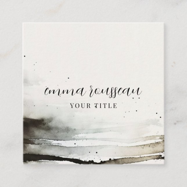 Ethereal Abstract Watercolor Business Card (Front)