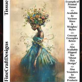 Ethereal African American Female  CZ4L Decoupage Tissue Paper