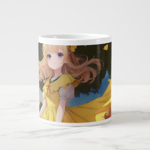 Ethereal Anime Girl Portrait Jumbo Mug