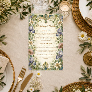 Ethereal Art Nouveau Botanical Romance Wedding Enclosure Card