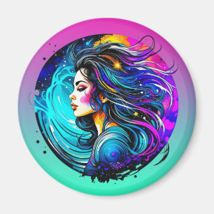 Ethereal Beautiful Woman Never Stop Dreaming Magnet