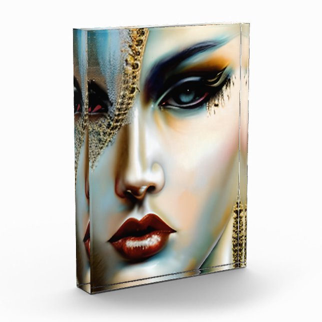 Ethereal Beauty Golden Goddess  Photo Block (Left)