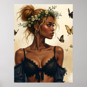 Ethereal Beauty in Bloom Poster