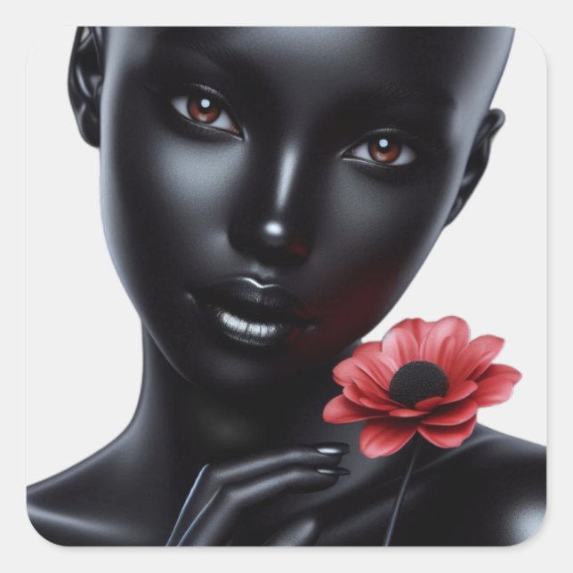  Ethereal Beauty in Darkness Square Sticker (Front)