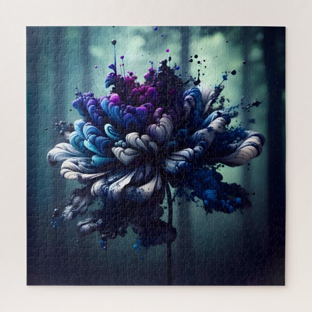 Ethereal Bloom: Abstract Floral Art Jigsaw Puzzle (Vertical)