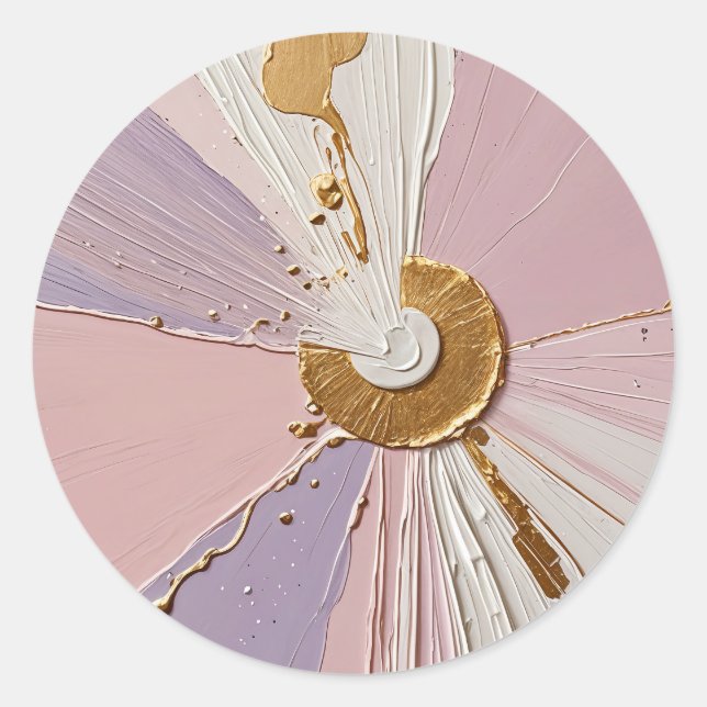 Ethereal Bloom Classic Round Sticker (Front)