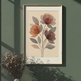 Ethereal Blooms: Muted Watercolor Floral Print