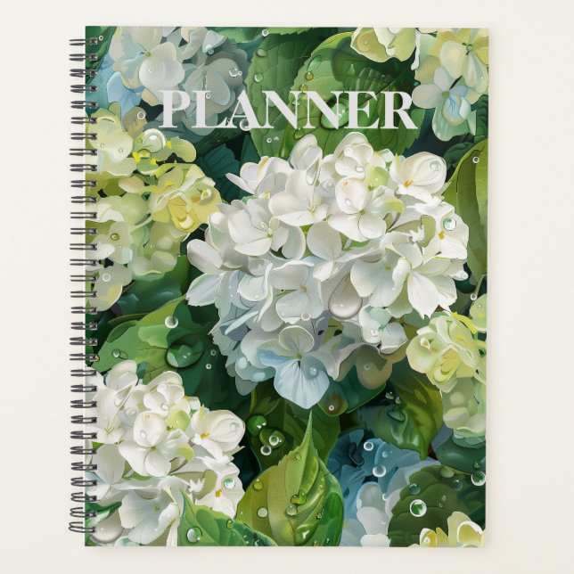 Ethereal Blooms: Your Hydrangea-Designed Planner (Front)