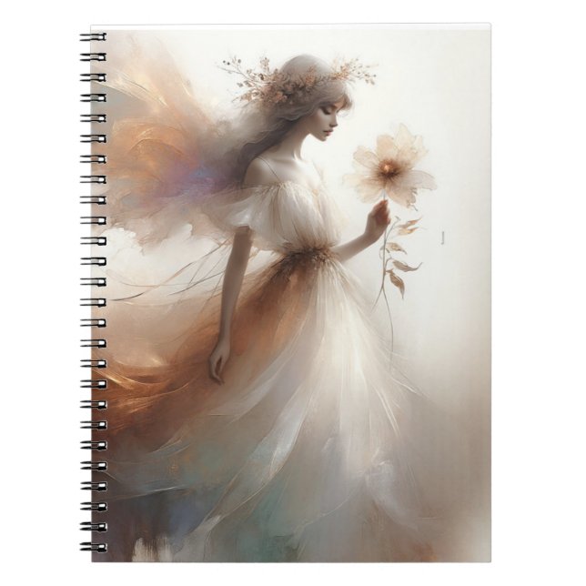Ethereal Blossom: A Serene Fairy Notebook (Front)