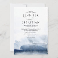 Ethereal Blue Abstract Watercolor Wedding