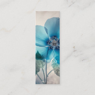 Ethereal Blue Blossom Bookmark Mini Business Card