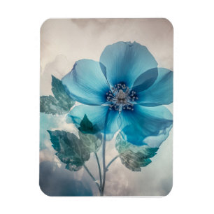 Ethereal Blue Blossom Magnet