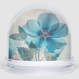 Ethereal Blue Blossom Snowglobe