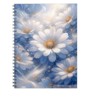 Ethereal Blue Daisy Dream Notebook