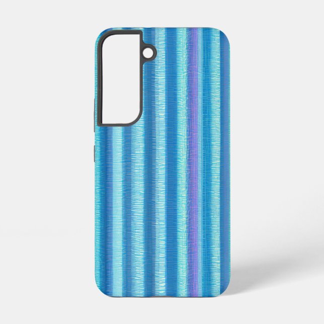 Ethereal Blue & Purple Vertical Texture Pattern Samsung Galaxy S22 Case (Back)