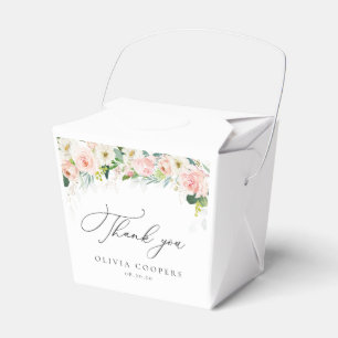 Ethereal Blush Pink Roses Baby Shower Favor Box
