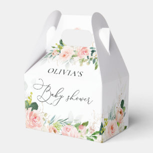 Ethereal Blush Pink Roses Baby Shower  Favour Box