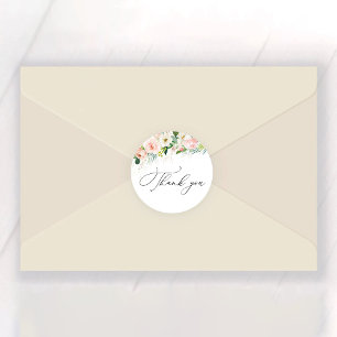 Ethereal Blush Pink Roses Bridal Shower Classic Round Sticker