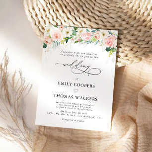 Ethereal Blush Wedding Ceremony Invitation