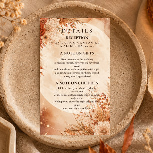 Ethereal Boho Autumn Wedding Enclosure Card