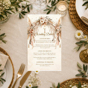 Ethereal Boho Pampas Wedding Enclosure Card