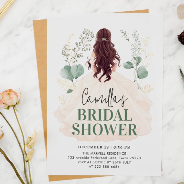 Ethereal Bride Botanical Bliss Bridal Shower Invitation (Creator Uploaded)