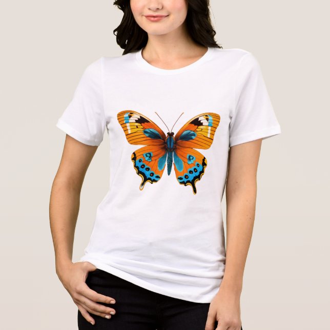 Ethereal Butterfly Dreamscape T-Shirt Tri-Blend Shirt (Front)