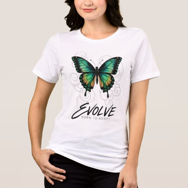 Ethereal Butterfly "EVOLVE Tri-Blend Shirt (Front)