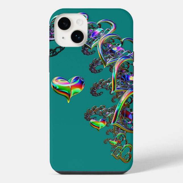 Ethereal Cascade of Hearts  iPhone Case (Back)