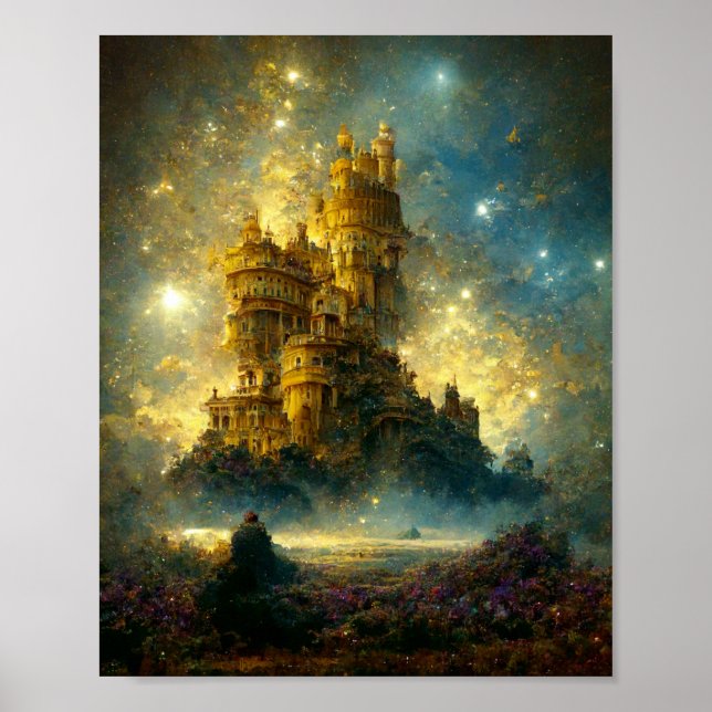 Ethereal Castle 9 Fantasy Art Poster (Front)