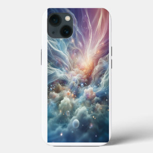 Ethereal Cloud and Bubble Phone Case Dreamy Pastel