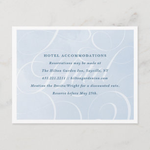 Ethereal Cloud Blue Sky Script Watercolor Hotel Enclosure Card