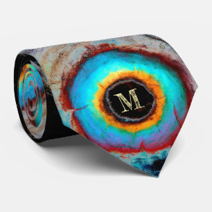 Ethereal Cosmic Eye Monogram Colourful Abstract Ar Tie