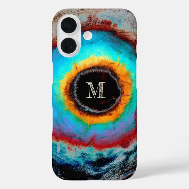 Ethereal Cosmic Eye Monogram Vibrant Abstract Art Case-Mate iPhone Case (Back)