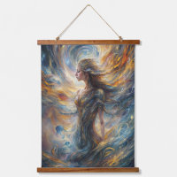 Ethereal Cosmic Goddess Abstract Portrait Art