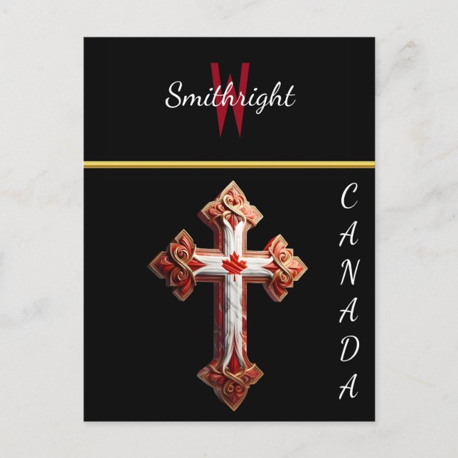 Ethereal Cross Adorning Wall Postcard (Front)