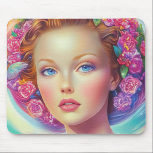 Ethereal Crown Portrait Mouse Pad