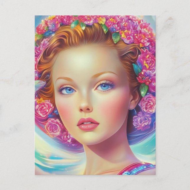 Ethereal Crown Portrait  Postcard (Front)