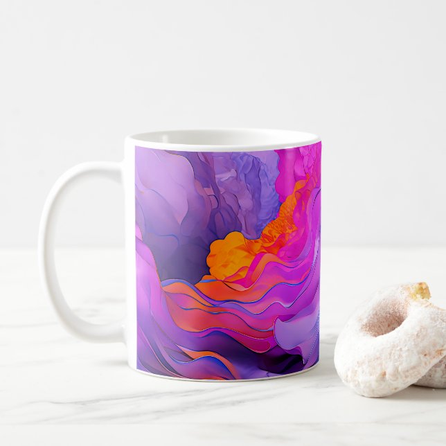 "Ethereal Currents" Coffee Mug (With Donut)