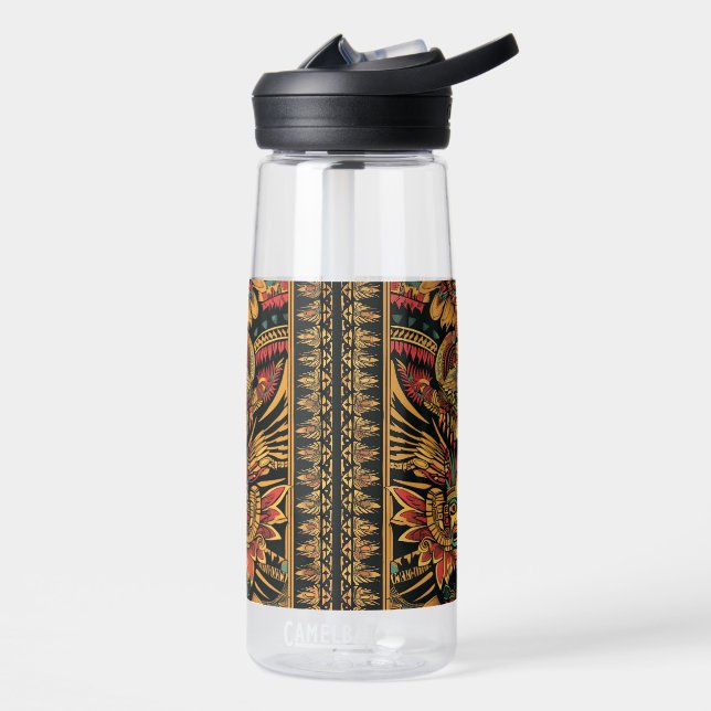 Ethereal Cyan "Aztec Dream" Hydration Water Bottle (Left)