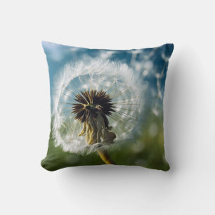 Ethereal Dandelion Dreams Elegant Botanical  Cushion