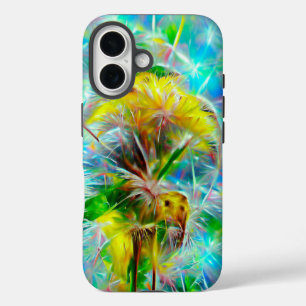 Ethereal Dandelions in Neon Dreamscape iPhone 16 Case