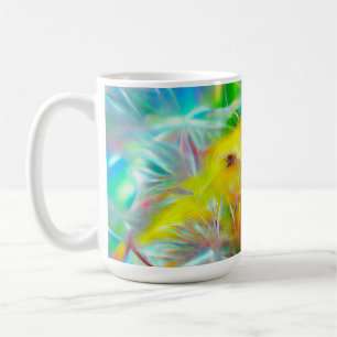 Ethereal Dandelions in Neon Dreamscape Coffee Mug