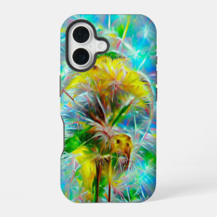 Ethereal Dandelions in Neon Dreamscape iPhone 16 Case