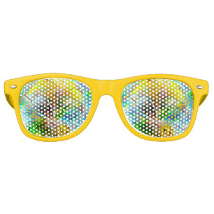 Ethereal Dandelions in Neon Dreamscape Retro Sunglasses